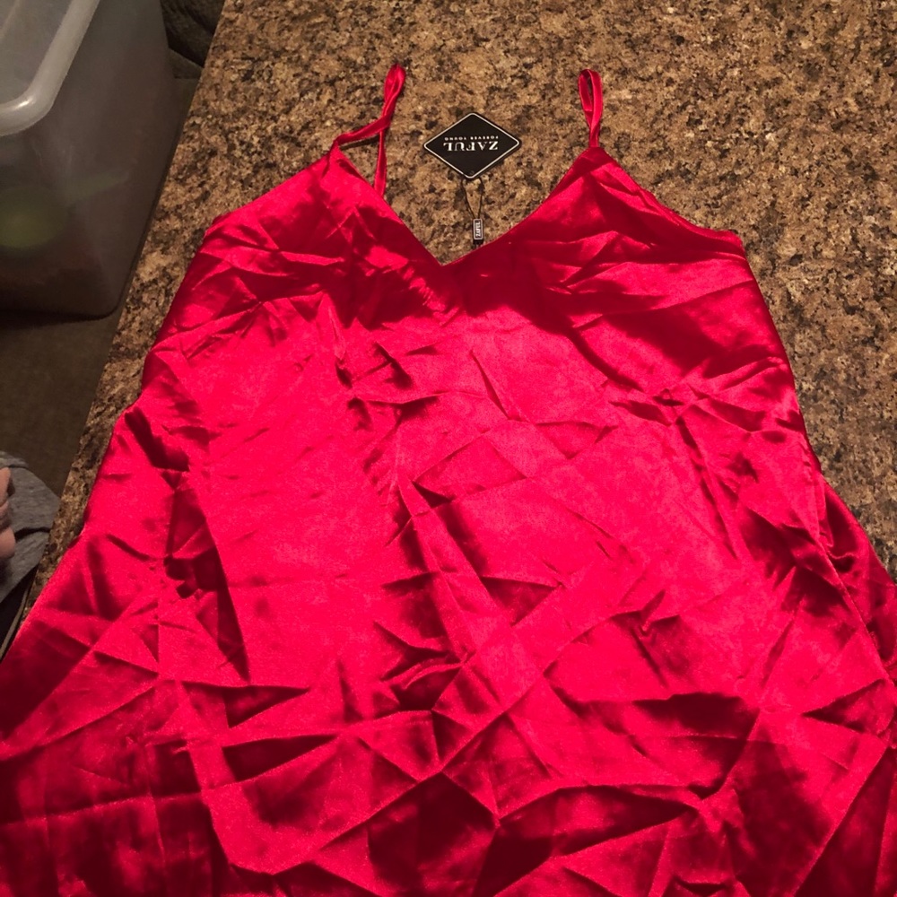 ZAFUL red silk dress